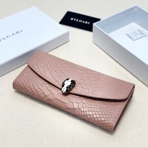 Bvlgari Serpenti Forever Python Skin Long Wallet